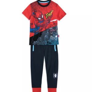 NWT Disney Store SpiderMan T-Shirt and Jogger Set Kids Boys Size 4 X-Small XS